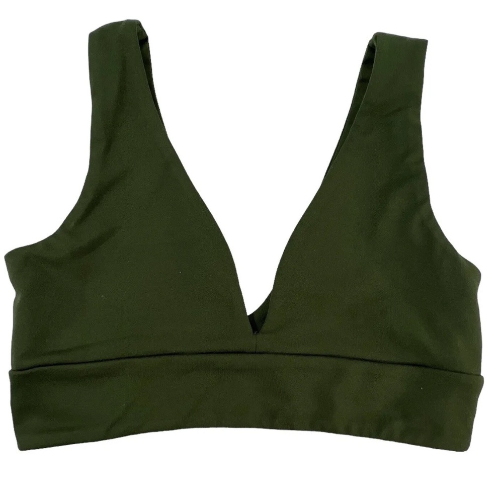 Reformation Dani Ecomove V-Neck Cross Back Bra XS stretchy